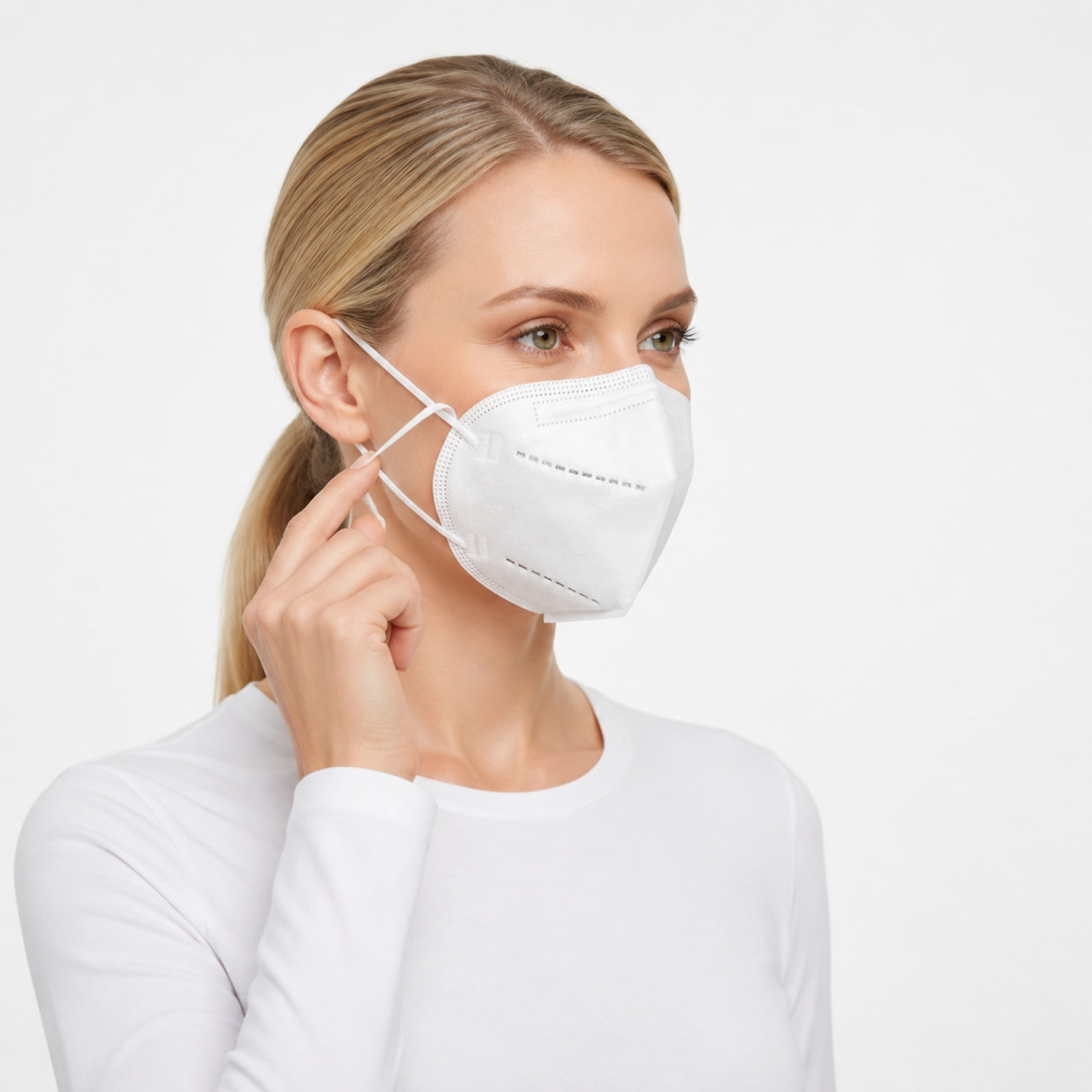 GIPQJK 50pc N95 Masks for Adults KN95 Face Mask 5-Ply Breathable Filter Efficiency≥95% Protective Cup Dust Safety Masks Against PM2.5 White Elastic Ear-Loops