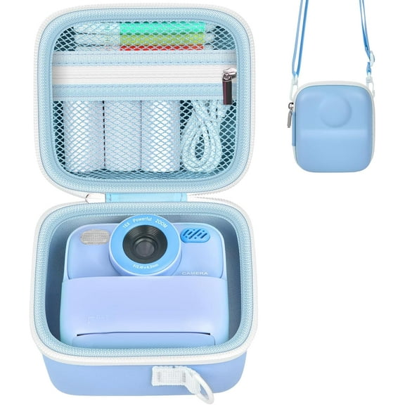 Bonarca Case for Cimizi Instant Camera, Kids Digital Cameras Storage as Christmas and Birthday Present for Print Papers (Bag Only)-Blue