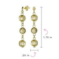 thumbnail image 4 of Bling Jewelry Womens Elegant Vintage Style Drop Ball Earrings 18K Gold Plated Lightweight Dangle, 4 of 4