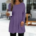 thumbnail image 2 of Womens Long Sleeve T Shirts Womens Tops Pullover Oversized Tee Shirts My Items, 2 of 8