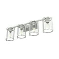 thumbnail image 5 of Hunter - Astwood 4-light Brushed Nickel, Medium Size Vanity Light, Dimmable, Caged Style, for Bedrooms, Dining, Living Rooms - 48010, 5 of 8