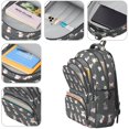 thumbnail image 4 of Cow and Grass Black Pattern Cute School Backpack Bag with Padded Back and Adjustable Shoulder Straps 16.9 X 12.6 X 5.9 Inches, 4 of 5