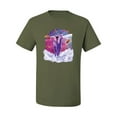 thumbnail image 2 of Wild Bobby, Cosmic Pug Riding Alpacacorn with Laser Eyes, Animal Lover, Men Graphic Tees, Military Green, Small, 2 of 3