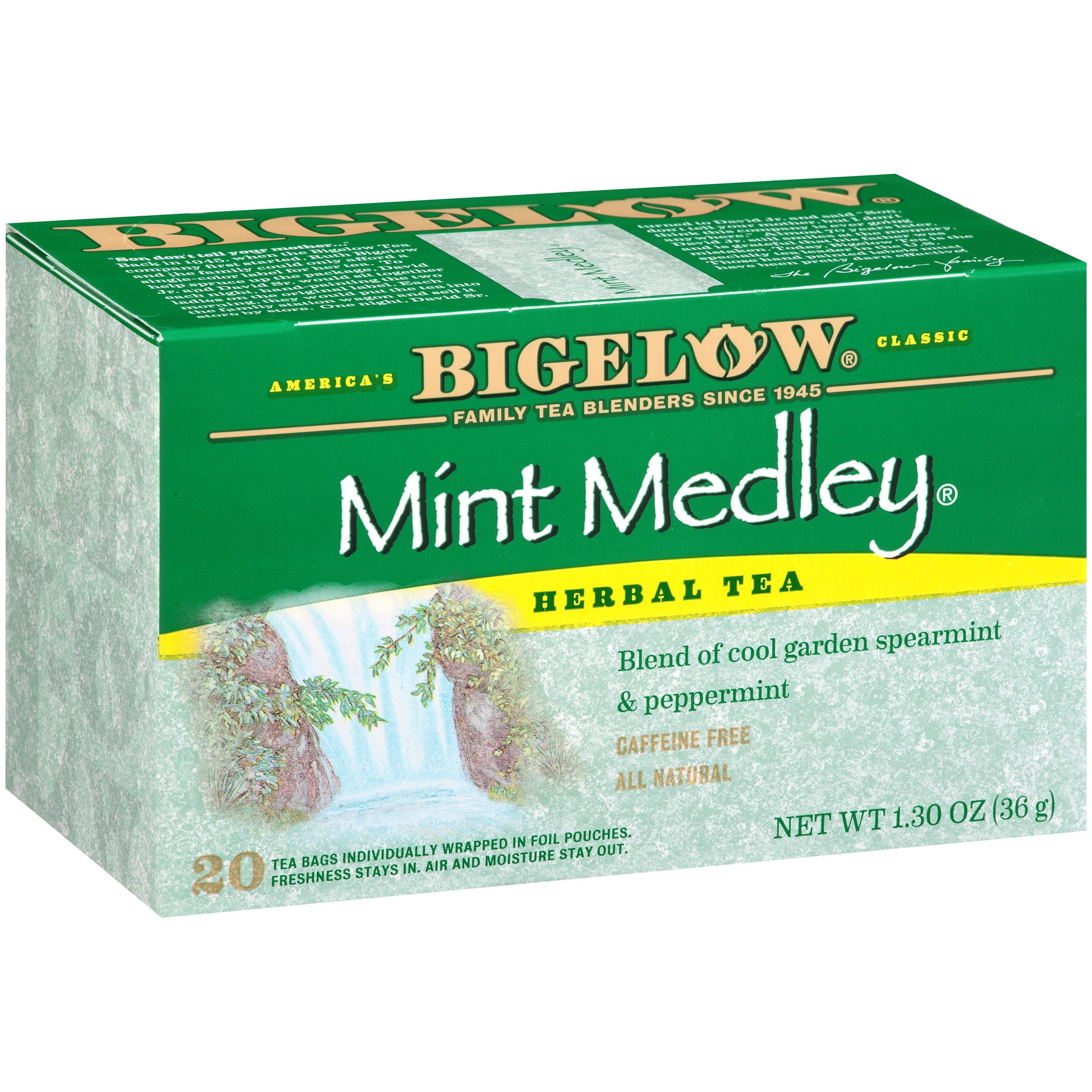 Bigelow Mint Medley Herbal Tea 1.30 oz. Box by RC Bigelow, Inc.