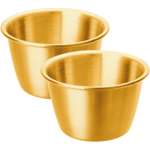 2 piezas PCE BOWLS SALACE PLACA DE Sazonor de salsa de acero inoxidable Topes de salsa