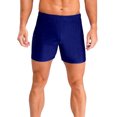 thumbnail image 3 of Hansber Men's Solid Color Gymnastics Sports Shorts Elastic Waistband Performance Training Bottoms Navy Blue L, 3 of 5