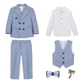 thumbnail image 5 of ZACPNCV Boy's Slim Fit Formal Suits 6 Piece Outfit for Ring Bearers Kids Dress Toddler Boy Tuxedo Homecoming Suits for Boys Blue 13-14 Years, 5 of 9