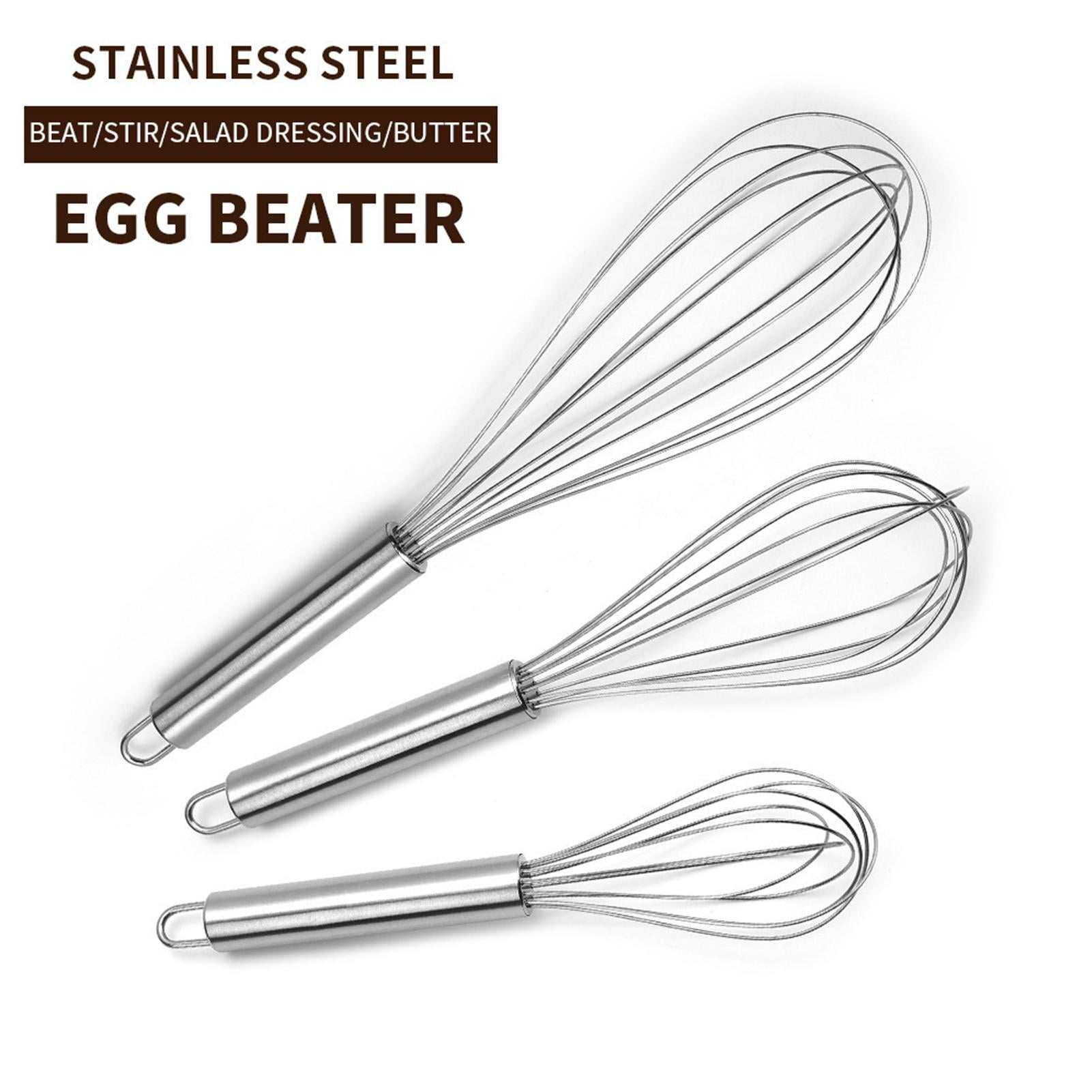 HOTEC 4 Pieces Stainless Steel Whisks Set Wire Whisk Balloon Whisk Egg  Beater Kitchen Utensils for Stirring, Beating, Blending