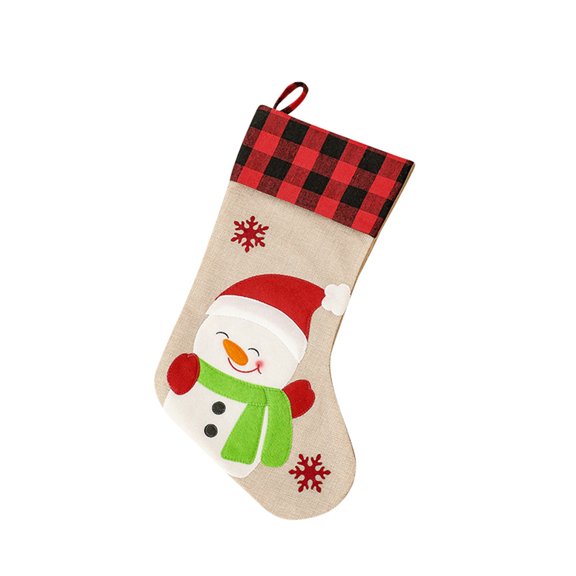 Christmas Stockings Hanging Gift Bag Large Burlap Xmas Stockings for Family Holiday Season Decor