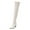 White Middle Over-the-Knee Boots, variant on Over The Knee Boots Comfortable High Heel Pointed Toe Chunky Fashion Casual Winter Footwear for Women