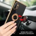 thumbnail image 6 of for Samsung Galaxy Note 10 Plus Case with Ring Holder Kickstand 360 Degree Rotation  Car Finger Slim Cover Shockproof Protective Phone Case for Samsung Note 10 Plus 5G/4G, Black, 6 of 16