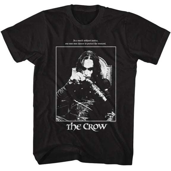 The Crow World Without Justice Men's T Shirt (Large)