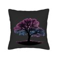 thumbnail image 4 of Set of 2 Square Throw Pillow Covers 18x18in - Artistic Tree Silhouette with Pink & Blue Gradient Leaves Perfect for Couch Bed Car, 4 of 8
