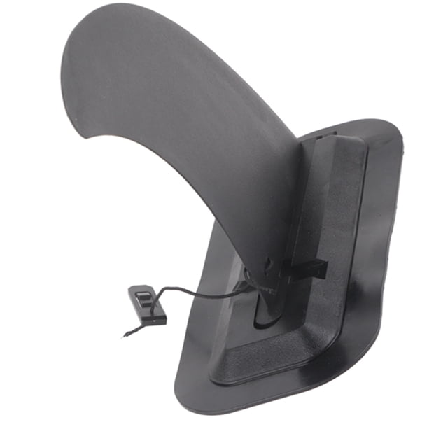 PVC Stand Up Paddle Board Fin with a clip attachment and slide-and-lock box system, shown in black. The fin is constructed from durable PVC material and features a detachable design for easy storage and transportation. Suitable for longboards, surfboards, and stand-up paddle boards. Includes a fin dock and measures approximately 21.7 cm in length and 18.2 cm in width.