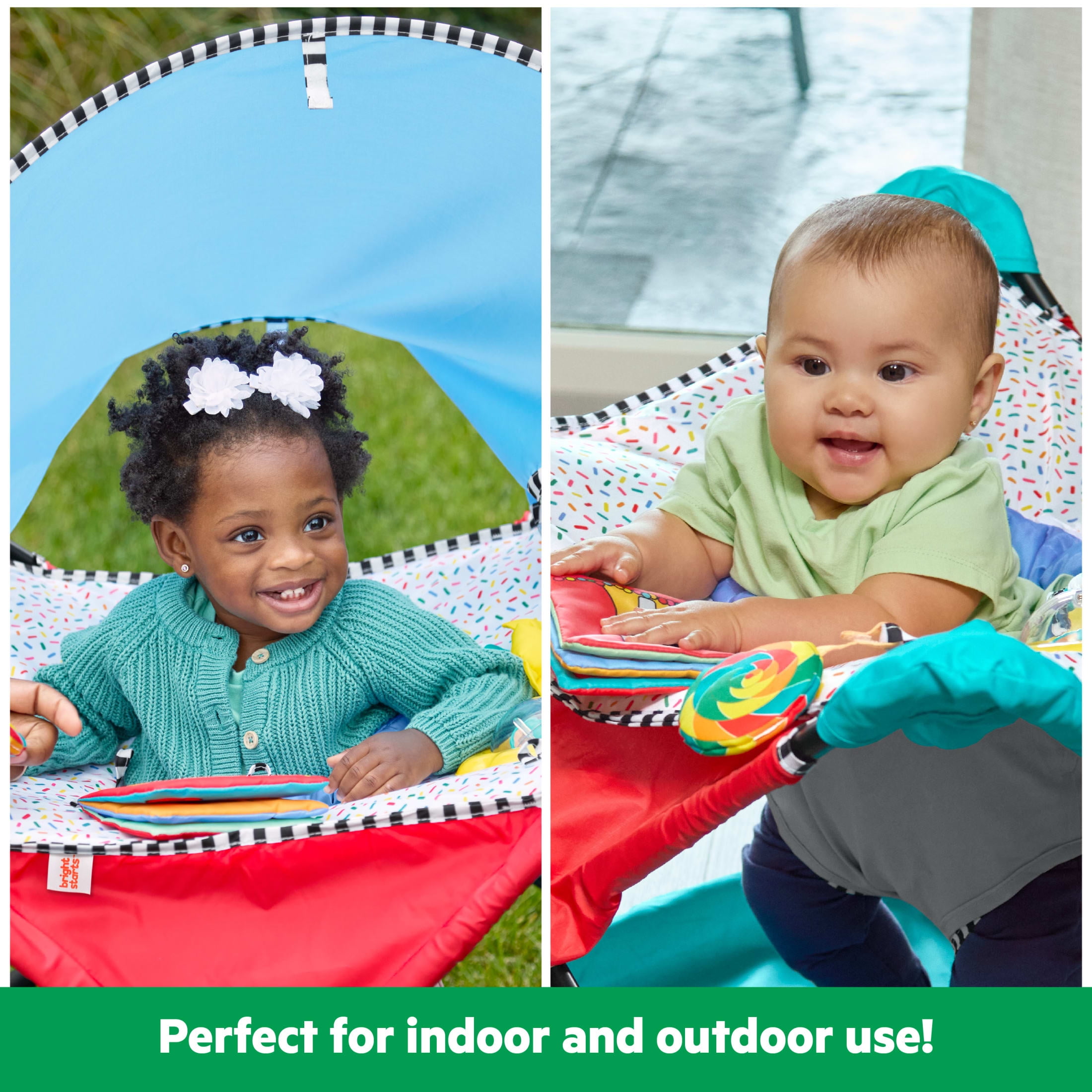 Bright Starts Pop 'N Jump Portable Activity Jumper, Sweet Treats, Infant