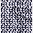 thumbnail image 1 of Soimoi Blue Poly Georgette Fabric Hen Bird Print Fabric by the Yard 42 Inch Wide, 1 of 6