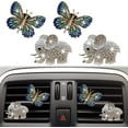 thumbnail image 1 of HSHDLDF Bling Butterfly Air Vent Clips 4 Pcs Crystal Elephant Car Air Fresheners Vent Clips Car Diffuser Vent Clip Rhinestone Car Decoration Cute Car Interior Decor Bling Car Acces, 1 of 7