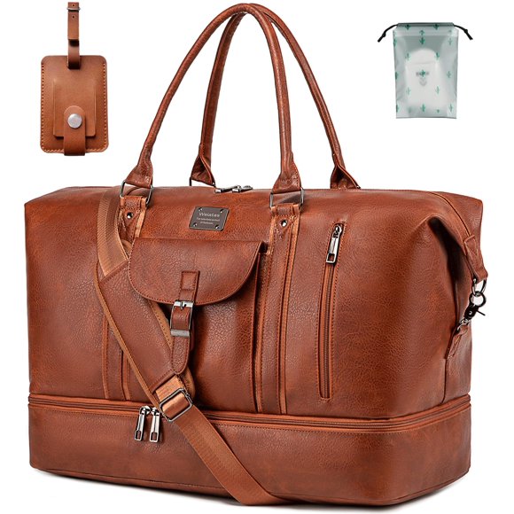 Bolsa de viaje de piel weiatas impermeable para hombre y mujer
