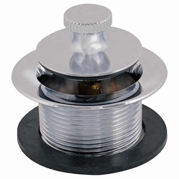 Bathroom Tub Drain Replacement Kit - Lift-N-Turn, 1-1/2 in Coarse Thread, Chrome-Plated Zinc Body, 2-7/8 in Flange