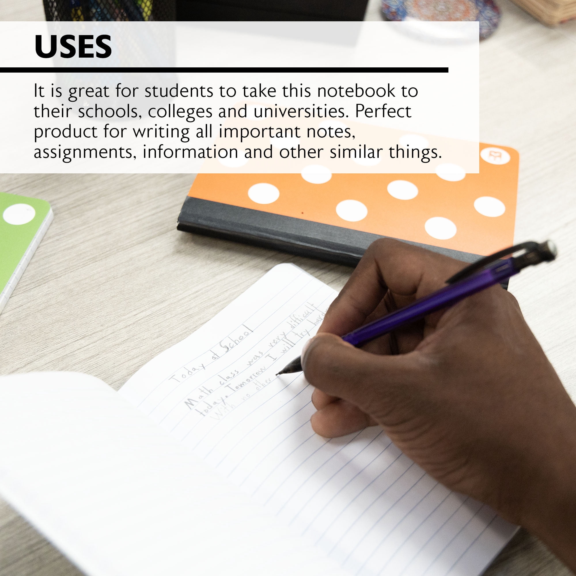 BAZIC College-Ruled Composition Book, 5" x 7", Assorted Colors, 80 Sheets, 6 Count
