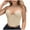 Beige, variant on Women's Sleeveless Corset Top Plunge V Neck Adjustable Strap Bustier Waist Cincher Solid Color Lace Up Tube Top White