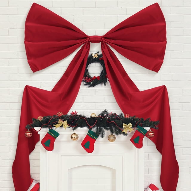 Lazo gigante ondulado para decoración de pared Big Bow, 100 cm x 183 cm, poliéster