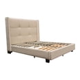 thumbnail image 3 of Beverly Eastern King Bed with Integrated Footboard Storage Unit & Accent Wings in Sand Fabric By Diamond Sofa, 3 of 6