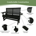 thumbnail image 4 of HDPE Patio Glider, Poly Lumber Weather-Resistant Outdoor Glider Bench, for Patio, Porch, Yard, 2-Seaters, Black, 4 of 10