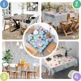 thumbnail image 4 of Colorful Funny Dachshund Square Tablecloth,Waterproof Square Table Cover,Wipeable Spillproof Washable Table Cover for Home Kitchen Party Decor 42"X42"(107x107cm), 4 of 6