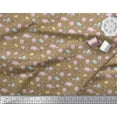 thumbnail image 3 of Soimoi Polyester Crepe Fabric Cloud,Star & Cute Elephant Kids Printed Craft Fabric by The Yard 52 Inch Wide, 3 of 3