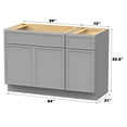 thumbnail image 6 of 54" Freestanding Bathroom Vanity Cabinet without Top in Gray, 6 of 6