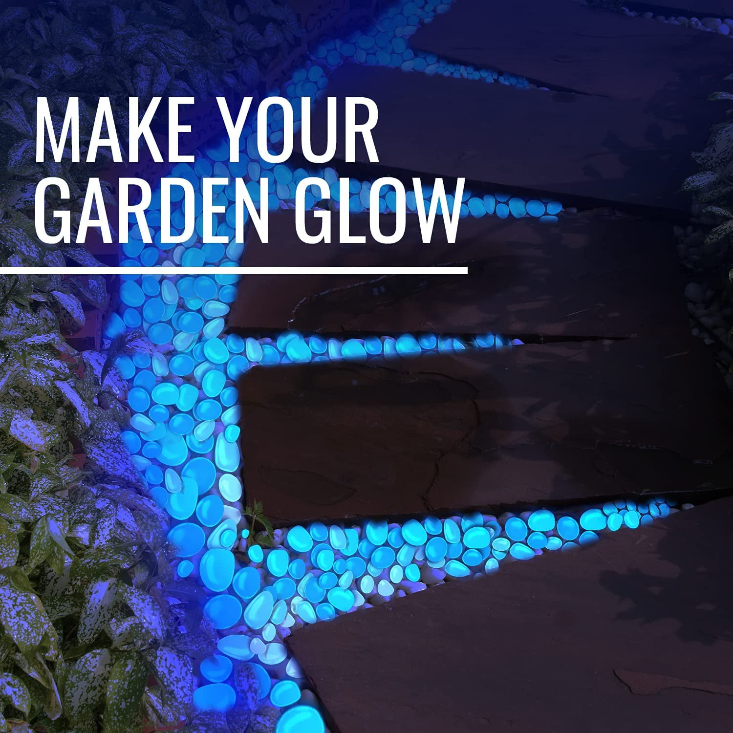 GMMGLT Fish Tank Rocks Glow Blue/Glow in The Dark Pebbles for Garden/Fish Tank/Aquarium/Plant Pots/Bonsai Walkway/Driveway 10pcs, Size: 2.2, Orange