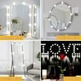 thumbnail image 3 of Somnr Hollywood Vanity Lights Kit – 10 Bulb Dimmable LED Makeup Mirror Light Strip with Plug, Mirror Not Included, 3 of 8