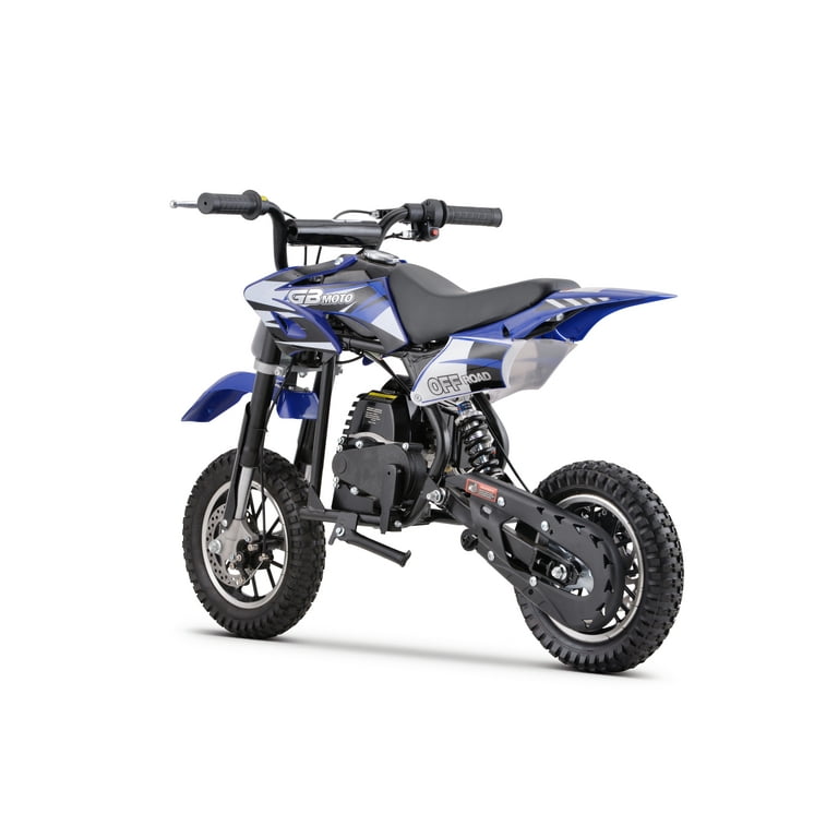 QEASET 49CC Dirt Bike, Gas Powered Mini Bike, Blue - Walmart.com