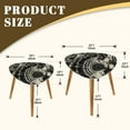 thumbnail image 5 of Triangle End Tables Set of 2 Intricate Black White Fractal Pattern Art Print Small Coffee Table, Tea Table, Nesting Tables for Living Room, 5 of 5