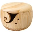 thumbnail image 1 of Trägarnskål med lock, garnskål Ullhållare, handgjord garnförvaringsskål med hål Nål- och trådbollsförvaring, stickskål för virkning K, 1 of 5