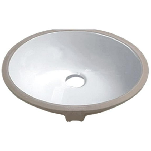 CI CH933 Lotus Porcelain Oval Undermount Vanity Sink White