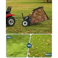 thumbnail image 3 of Lawn Sweeper, Tow Behind 42" Heavy Duty Yard Sweeper Pull Behind Tractor, 21 Cu.Ft Large Hopper & Adjustable Sweeping Height, Universal Leaf Grass Collector for ATV UTV - Black, 3 of 8