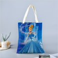 thumbnail image 2 of Cinderella, la Princesa Bolso de tela con estampado de lienzo para mujer, bolsa de compras reutilizable y estética, con cremallera interior, regalo para mujer,40*45cm., 2 of 6