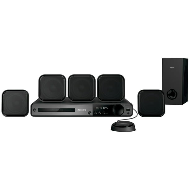 lunch Encommium terugvallen Philips HTS3372D 5.1 Home Theater System, 167 W RMS, DVD Player -  Walmart.com