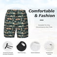 thumbnail image 3 of Fotbe UAE Travel1 1 Traje de Baño para Hombre – Shorts de Natación de Secado Rápido con Forro y Bolsillos-Medium, 3 of 6
