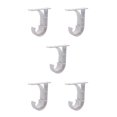 thumbnail image 1 of serony Bedroom Hook Curtain Rod Bracket Pole Holder Ceiling Mount Base Decor white 5Set, 1 of 6