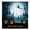 Blue Black, variant on Halloween Shower Curtain Horror Pumpkin Spooky Ghosts Scary Black Bat Moon Gothic Bat Mysterious Witch Hat Cartoon Spider Web Bath Curtain with Hooks