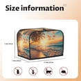 thumbnail image 5 of Yiaed Tropical Sunset Beach Scene Print Two Slice Bread Machine Cover, Universal Size Kitchen Appliance Cover for Bread Machine,Bread Machine Cover, 5 of 7