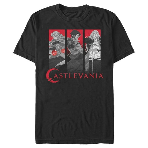 Men's Castlevania Hunter Character Panels  Graphic Tee Black 2X Large