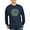 Navy, variant on CafePress - CANNABIS LEAF II TEAL/ORNG Long Sleeve Dark T Shir - Long Sleeve Dark T-Shirt