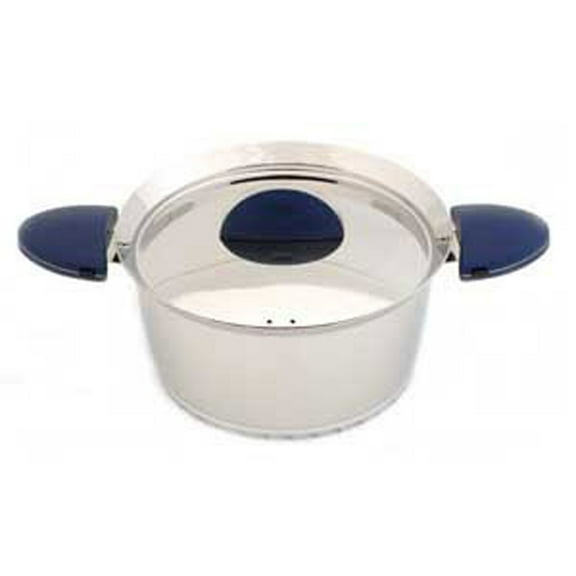 BergHOFF Stacca 10" 18/10 Stainless Steel Covered Stockpot, Blue