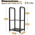 thumbnail image 3 of Petit Support pour Bois de Chauffage pour Foyer Intérieur, Support Empilable de Rangement à 2 Niveaux pour Bûches de Bois pour Patio Extérieur, Noir (Sans Roues), 3 of 8