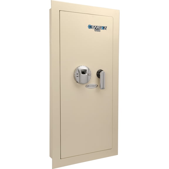 LHKJ Wall Safe, 0.82 Cu Ft, Beige, Biometric
