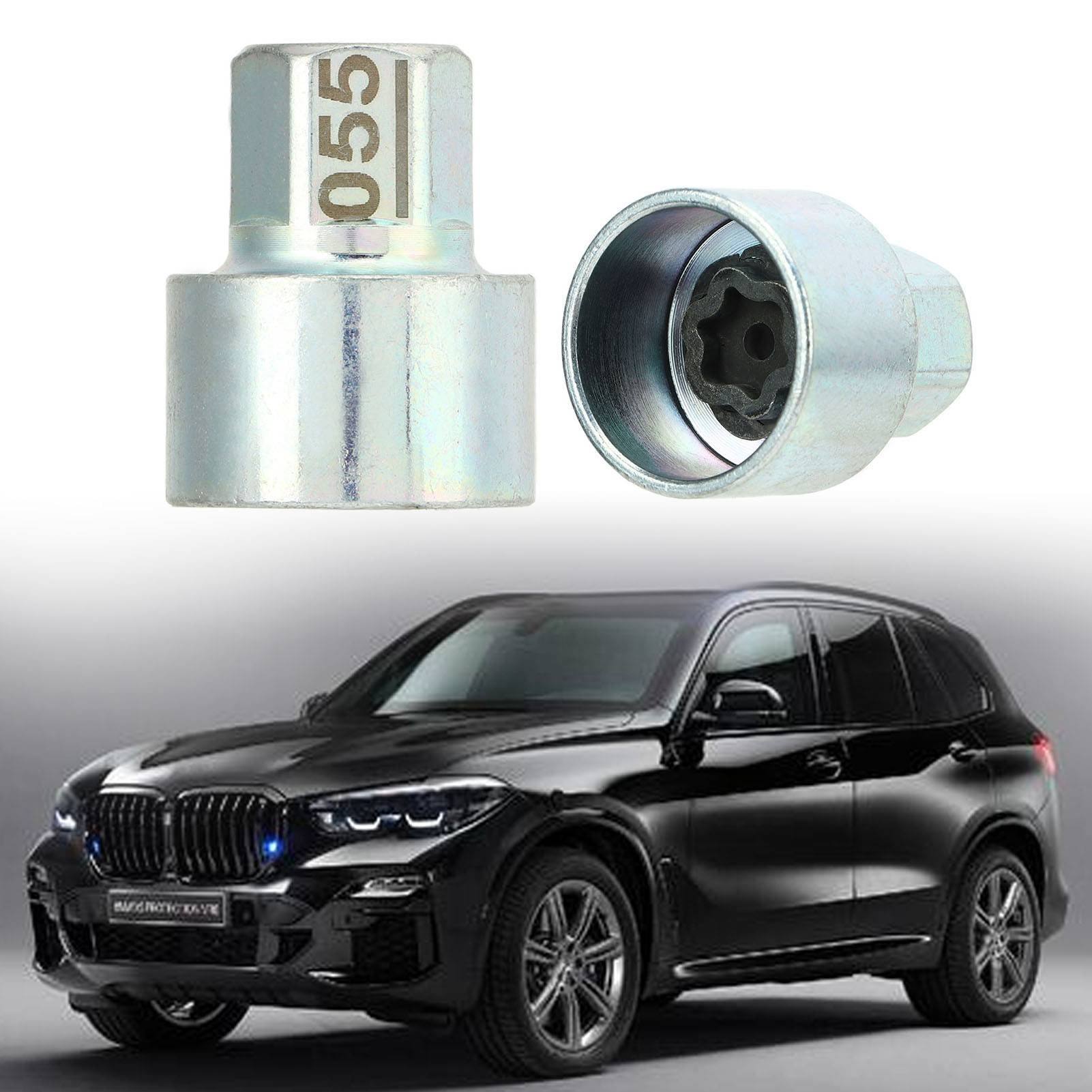 Eotvia Wheel Lock Key, Anti Theft Lugnut Socket Metal Anti Deformation for Car 055